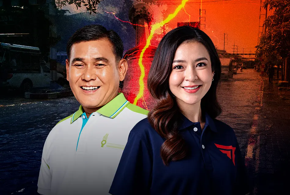 วัดพลัง 'เมืองปากน้ำ' อัศวเหม VS ส้ม - น้ำเงิน มรสุม 'น้ำท่วม' ตอโผล่