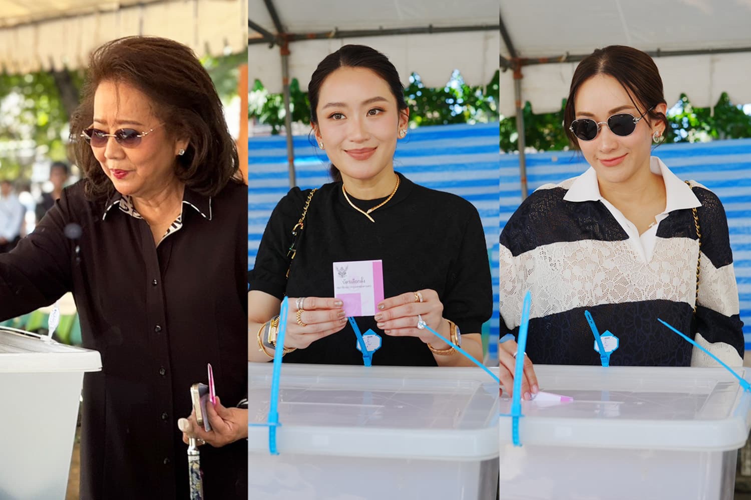 'แพทองธาร' ควงครอบครัว ใช้สิทธิเลือกตั้งผู้ว่าฯ กทม.-ส.ก.