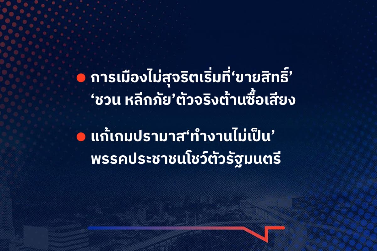 เรื่องมันมีอยู่ว่า การเมืองไม่สุจริตเริ่มที่‘ขายสิทธิ์’ ‘ชวน หลีกภัย’ตัวจริงต้านซื้อเสียง , แก้เกมปรามาส‘ทำงานไม่เป็น’ พรรคประชาชนโชว์ตัวรัฐมนตรี