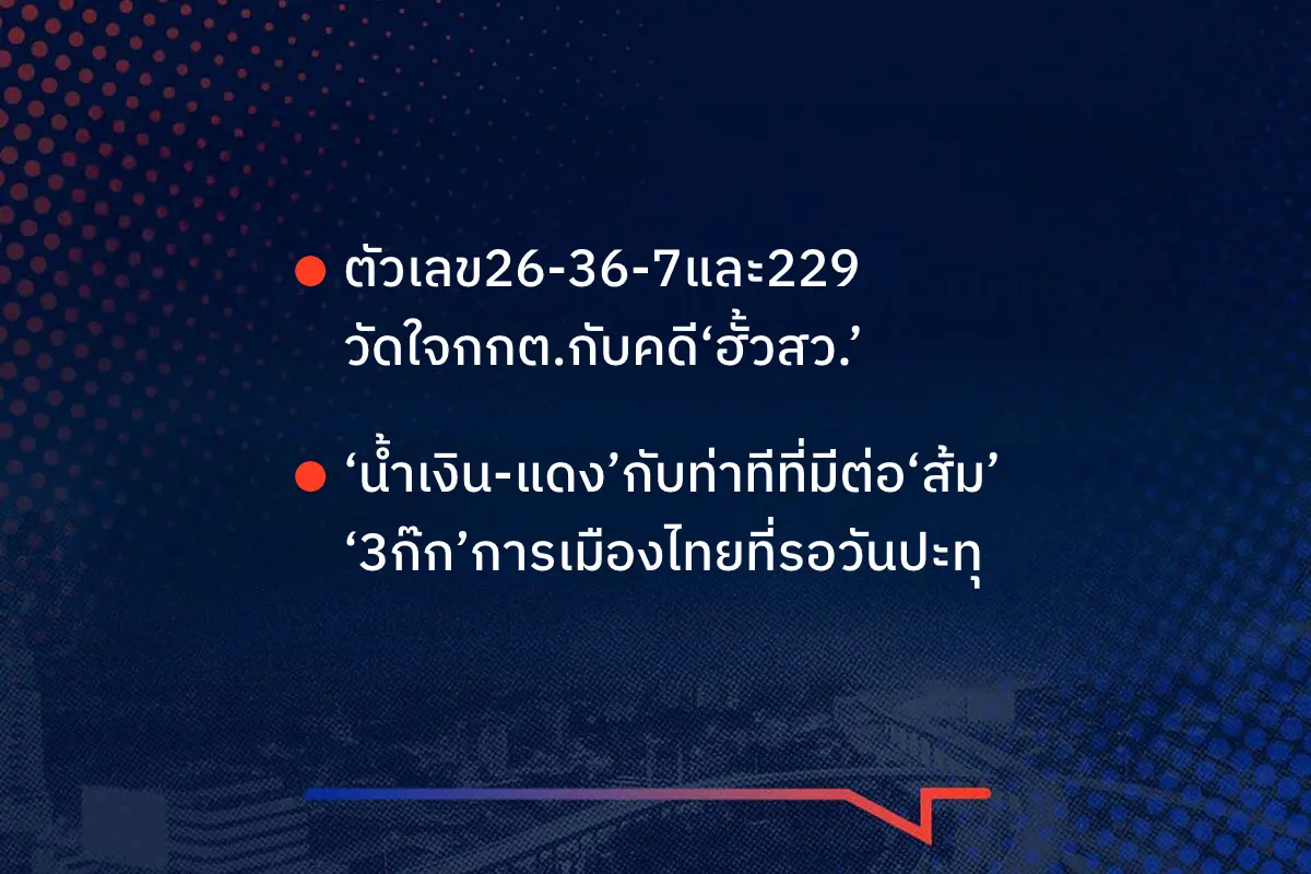 เรื่องมันมีอยู่ว่า ตัวเลข 26-36-7และ 229 วัดใจกกต. กับคดี‘ฮั้วสว.’ ‘น้ำเงิน-แดง’กับท่าทีที่มีต่อ‘ส้ม’ ‘3ก๊ก’การเมืองไทยที่รอวันปะทุ
