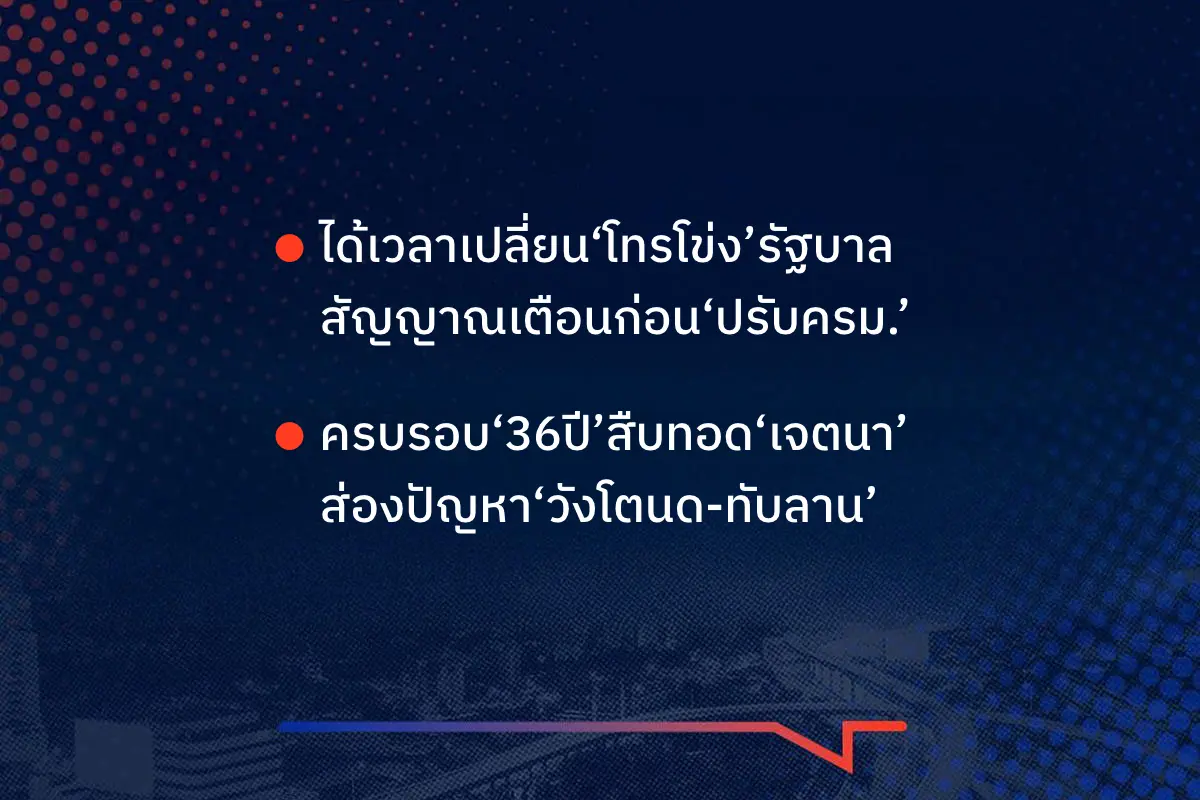 เรื่องมันมีอยู่ว่า ได้เวลาเปลี่ยน‘โทรโข่ง’รัฐบาล สัญญาณเตือนก่อน‘ปรับครม.’ ครบรอบ‘36ปี’สืบทอด‘เจตนา’ ส่องปัญหา‘วังโตนด-ทับลาน’