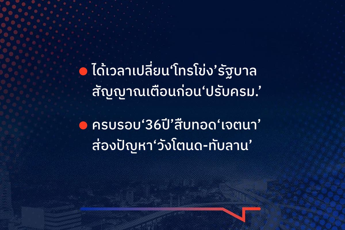 เรื่องมันมีอยู่ว่า ได้เวลาเปลี่ยน‘โทรโข่ง’รัฐบาล สัญญาณเตือนก่อน‘ปรับครม.’ ครบรอบ‘36ปี’สืบทอด‘เจตนา’ ส่องปัญหา‘วังโตนด-ทับลาน’