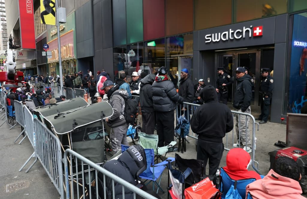 Some people camped out for days in New York to get their hands on the limited edition watches