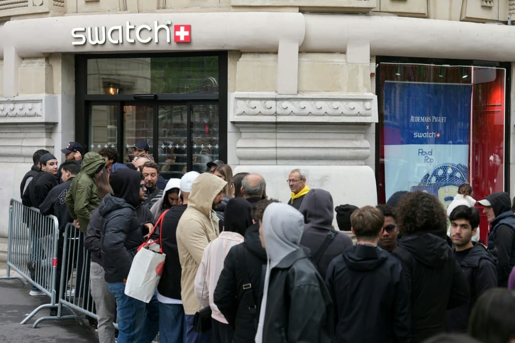 In France, lines of hundreds of people formed through the night in several cities