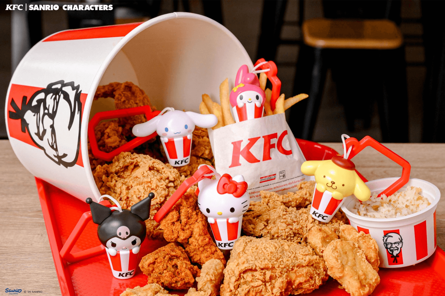 KFC ประเทศไทย เสิร์ฟกล่องสุ่มพวงกุญแจ “KFC l SANRIO CHARACTERS” ฉลองเดือนเกิดผู้พัน