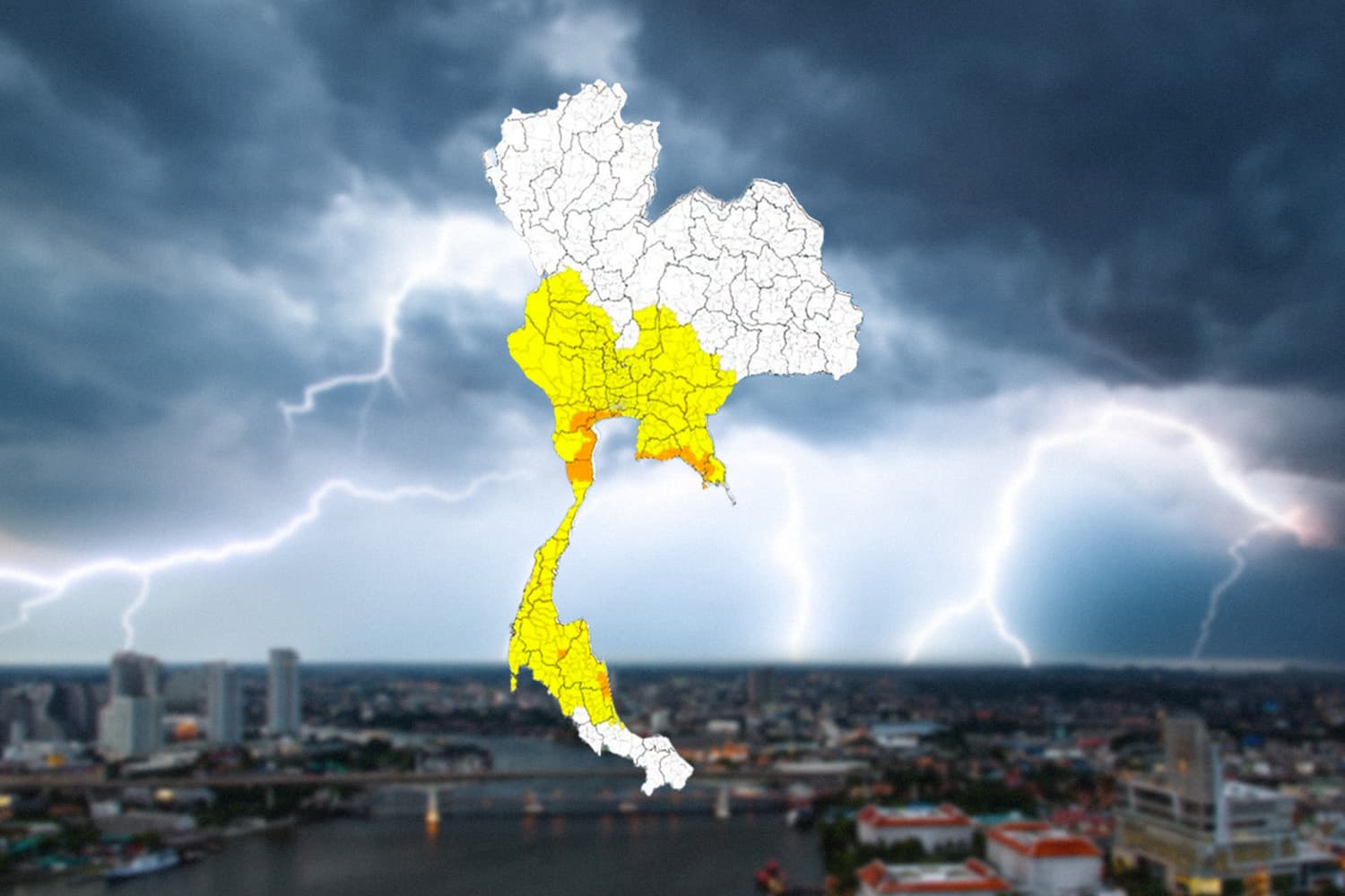 อุตุฯ ฉบับ 5 เตือนฝนตกหนักถึงหนักมาก 9-13 ต.ค.ทุกภาคทั่วไทยเสี่ยงน้ำท่วมฉับพลัน
