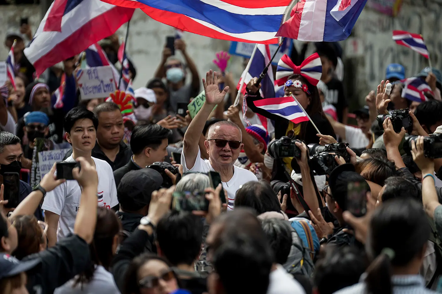 PhotoStory-บรรยากาศการชุมนุมหน้าสถานเอกอัครราชทูตอิสราเอลประจำประเทศไทย