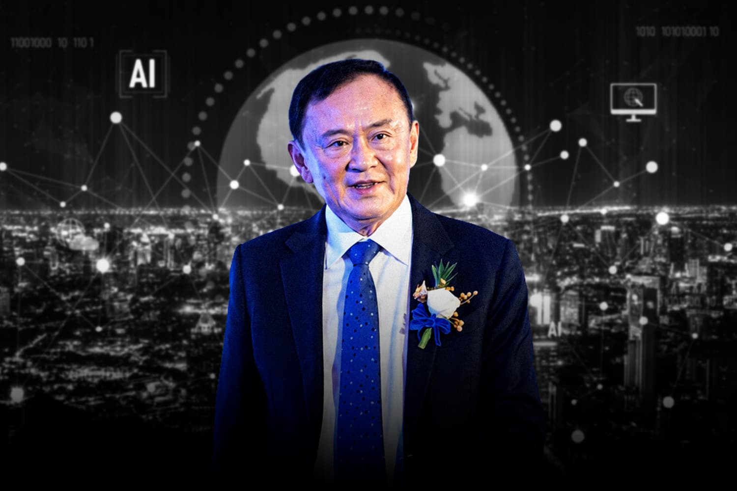 ‘ทักษิณ’ โชว์วิสัยทัศน์รอบใหม่ สะท้อนภาพการเมืองไทย ความลงตัวโทน “น้ำเงิน-แดง”