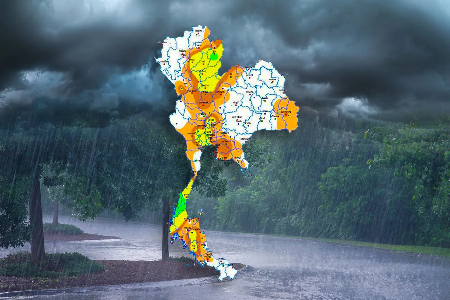 อุตุฯ เตือนอากาศแปรปรวน 9-13 ต.ค. เตรียมรับมือฝนตกหนักถึงหนักมาก-ลมแรง-ลูกเห็บตก