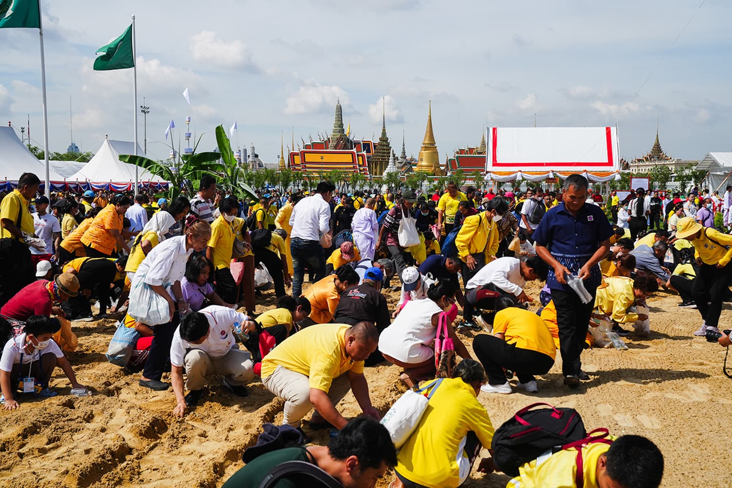 PhotoStory-‘ประชาชน-เกษตรกร’ เก็บเมล็ดพันธุ์ข้าว พระราชพิธีพืชมงคลฯ ณ ท้องสนามหลวง