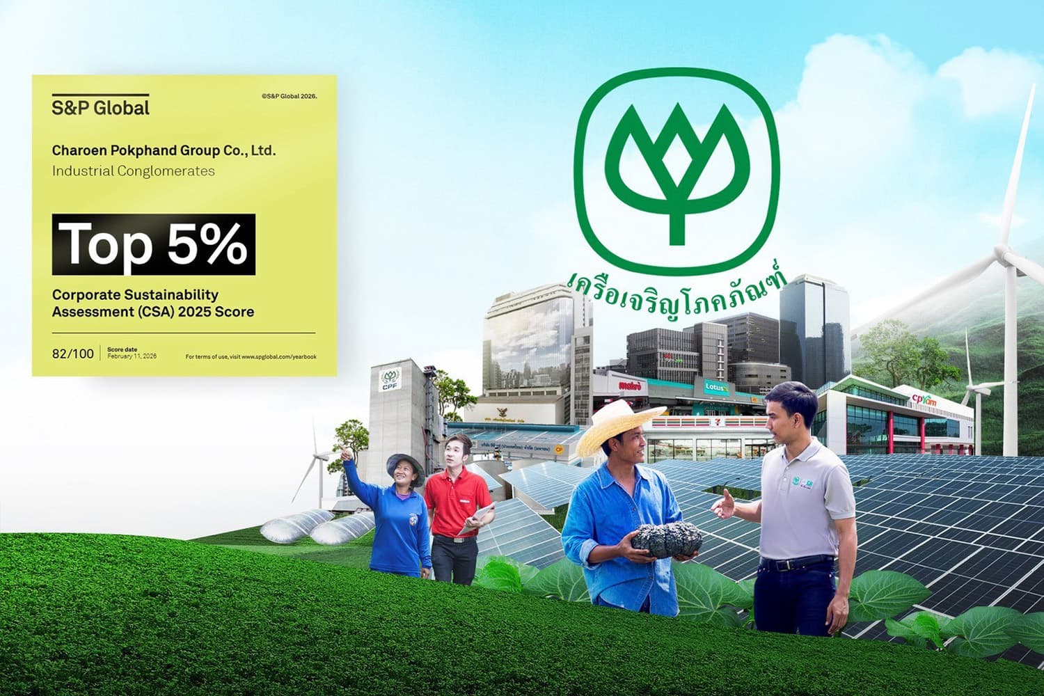 CP Group ติด Top 5% ปี 2026 จาก S&P Global