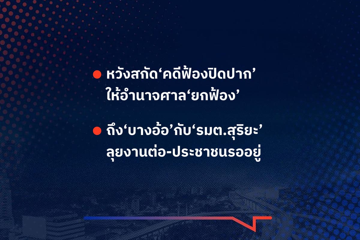 เรื่องมันมีอยู่ว่า หวังสกัด‘คดีฟ้องปิดปาก’ ให้อำนาจศาล‘ยกฟ้อง’ , ถึง‘บางอ้อ’กับ‘รมต.สุริยะ’ ลุยงานต่อ-ประชาชนรออยู่