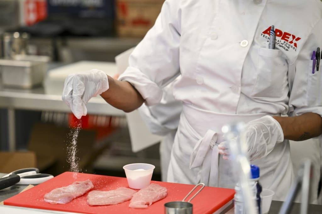 Students training in the culinary field hope there will always be jobs in food preparation