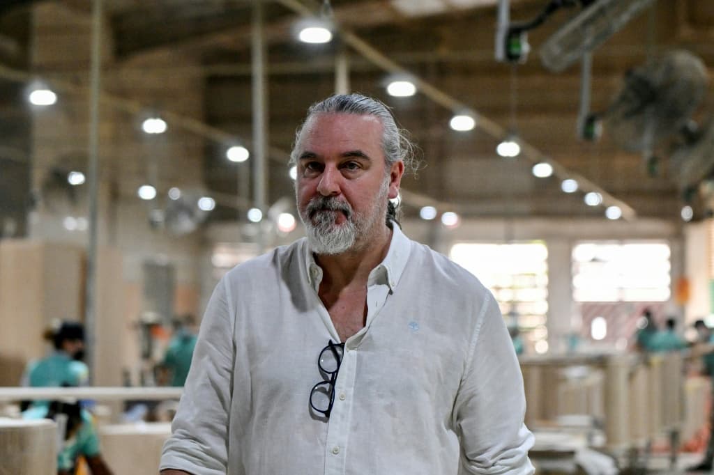 Jonathan Sowter, CEO of Jonathan Charles Fine Furniture, in his factory in Ho Chi Minh City on November 4, 2025