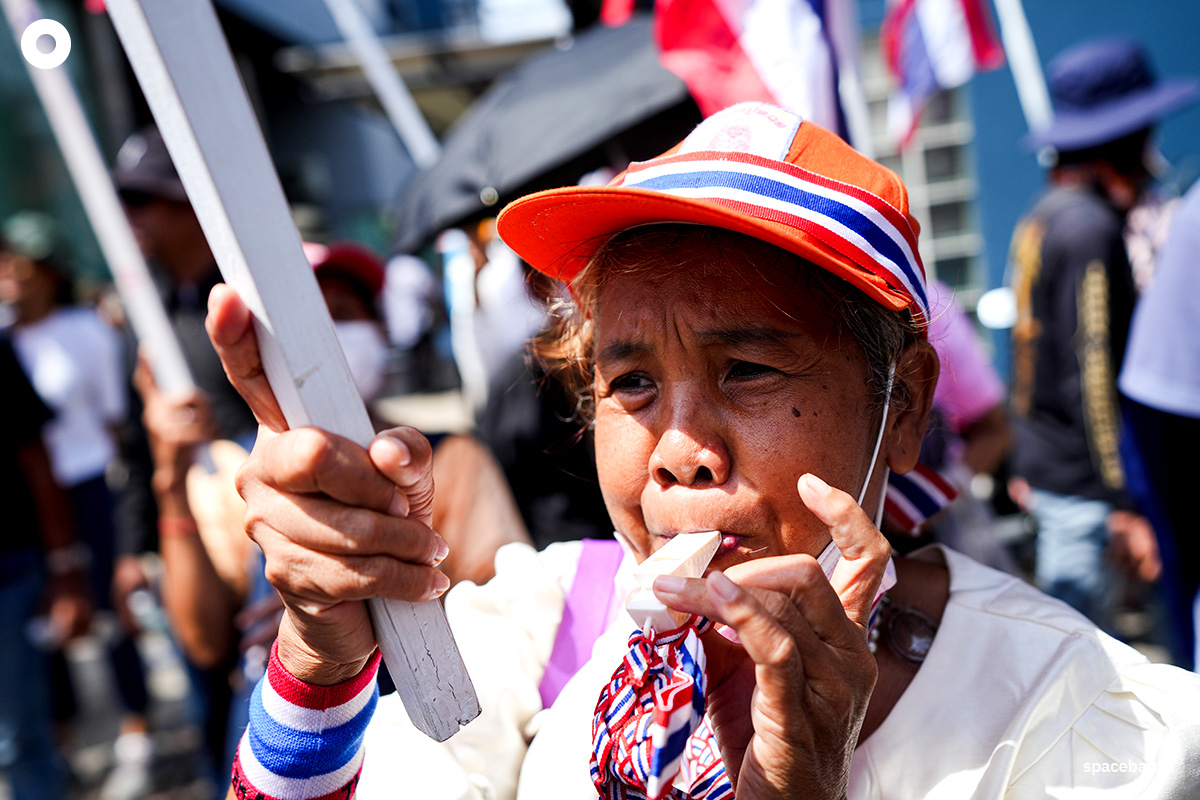 PhotoStory-บรรยากาศการชุมนุมหน้าสถานทูตราชอาณาจักรกัมพูชาประจำประเทศไทย