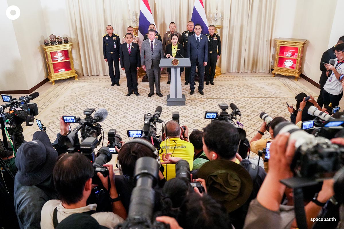 PhotoStory-บรรยากาศการแถลง ณ ทำเนียบรัฐบาล