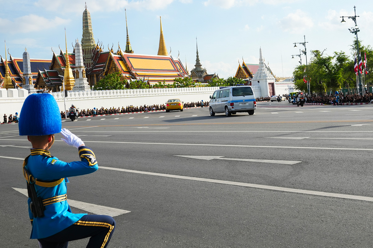 PhotoStory-บรรยากาศพิธีเคลื่อนพระศพ ‘เจ้าฟ้าพัชรกิติยาภาฯ’ สู่พระที่นั่งพิมานรัตยา ในพระบรมมหาราชวัง