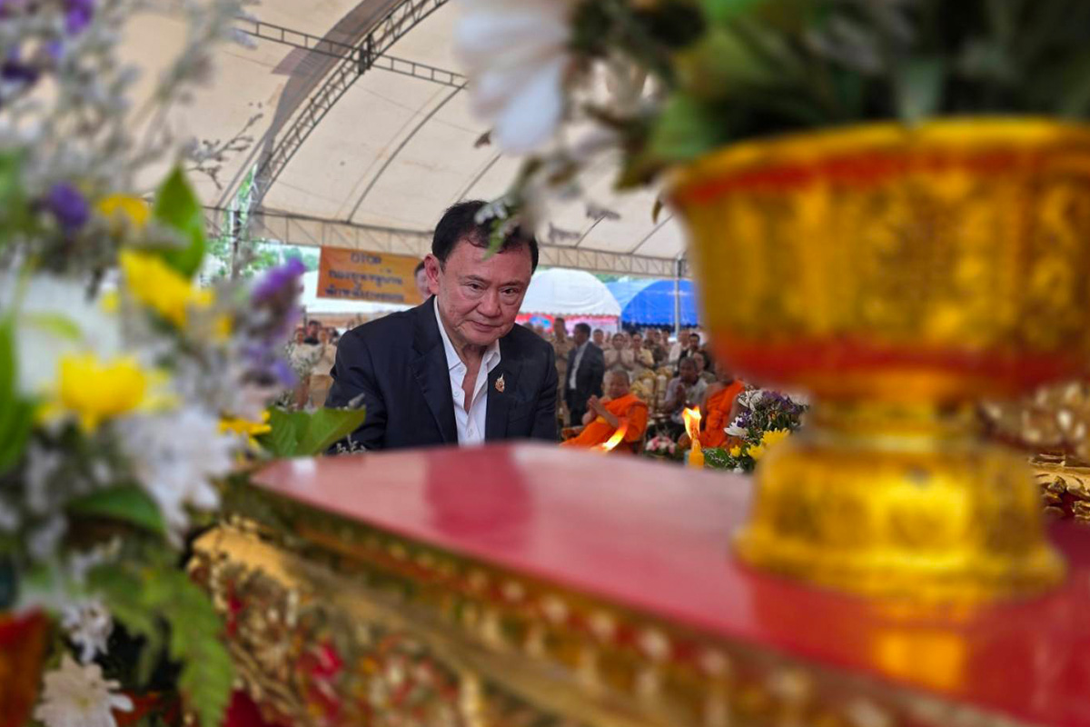 PhotoStory-บรรยากาศ ‘ทักษิณ ชินวัตร ’ เยือนวัดบ้านไร่ จ.นครราชสีมา เป็นประธานทอดผ้าป่า-เททองหล่อ ‘หลวงพ่อคูณ’